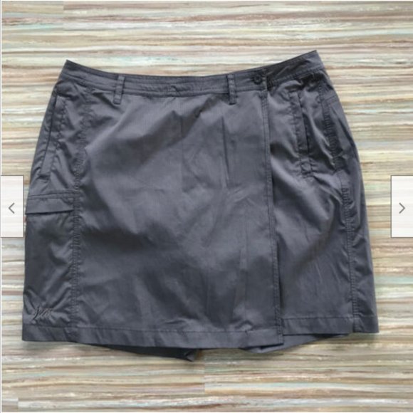 Avia Brown Golf Tennis Skort w/ Zip Pockets Large Skirt Shorts - Picture 4 of 5